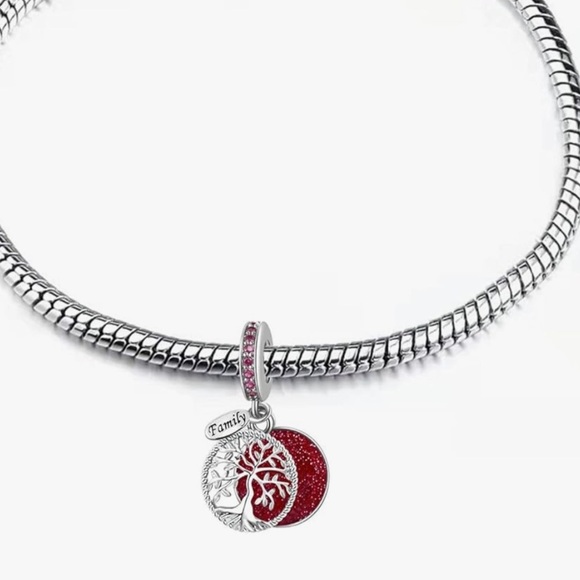 Family tree silver charm that fits all pandora bracelets - Picture 3 of 3